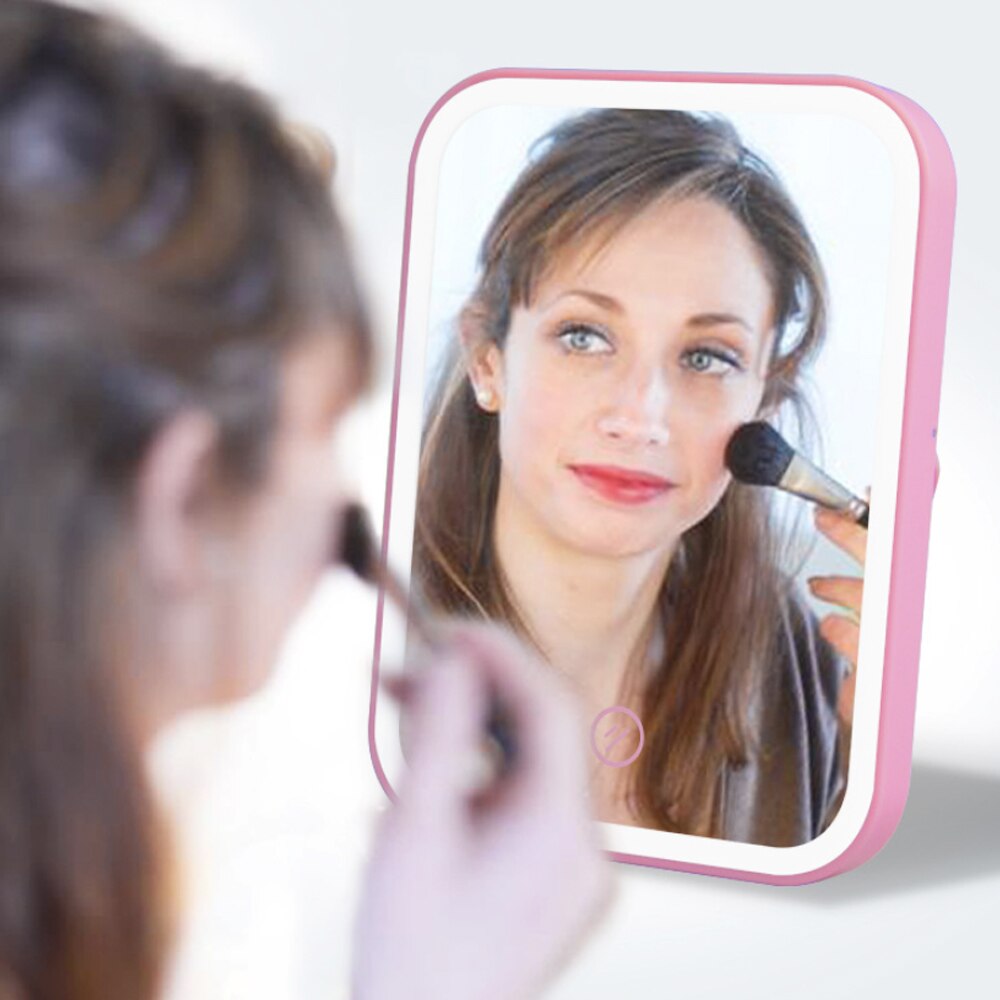 Tafel Spiegel Spiegels Makeup Cosmetische Home Decor Led Lichtgevende Usb Interieur Spiegel Lamp Schoonheid Badkamer