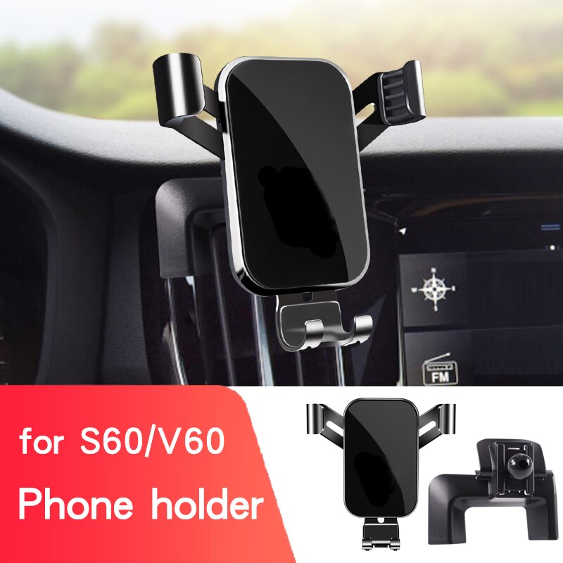 Til volvo  s60 v60 tilbehør  v60 telefonholder indvendig luftudtag mobiltelefon holder navigations beslag