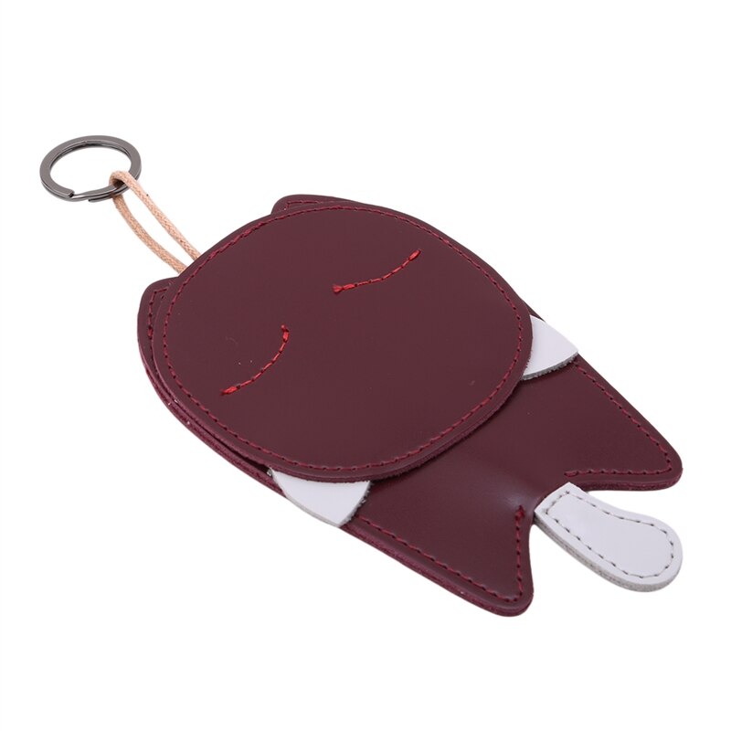 1pc schelpkatten dieren schattige sleutelhoes sleutel portemonnee pu sleutelhouder hoesje schattige sleutel beschermhoes portemonnee haak