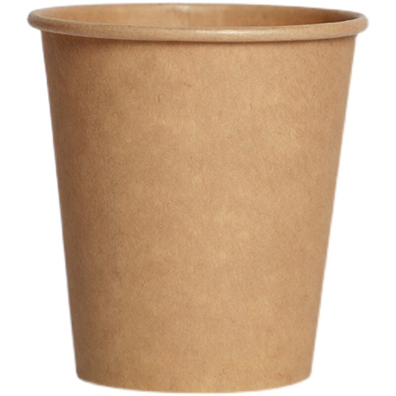Disposable Paper Cups 8oz/9.5oz Kraft Paper Cups Coffee Milk Cup Paper Cup For Drinking Party Supplies milk tea cup