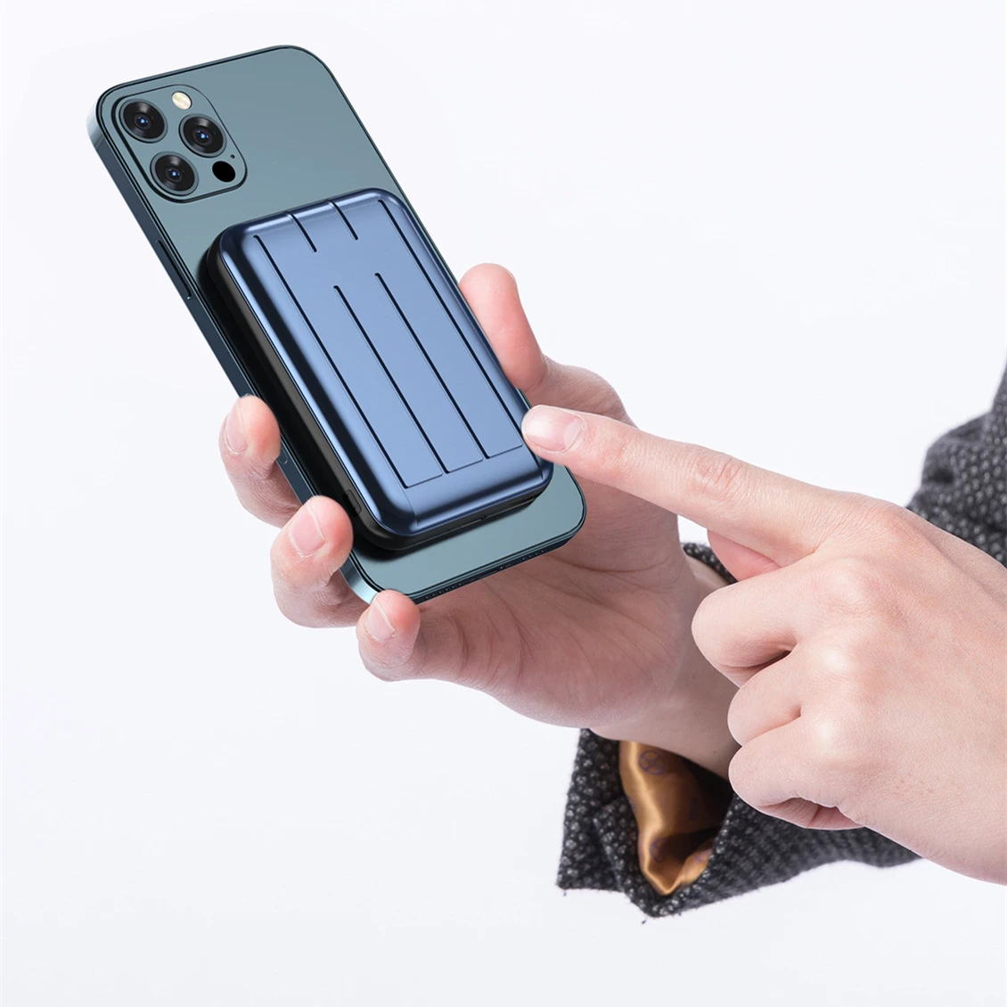 Magnetische powerbank met 10000 15w batterij, snelle draadloze oplader voor iphone 14, 13 , 14 pro, 12 pro max en 13 mini.