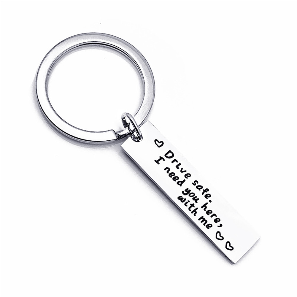Paar Auto Keychain Nette Männer Frauen Schlüsselanhänger Edelstahl Anhänger Schlüssel Zubehör Liebe Schlüssel Ring Benutzerdefinierte Stick Sicher Schlüssel Kette: 12