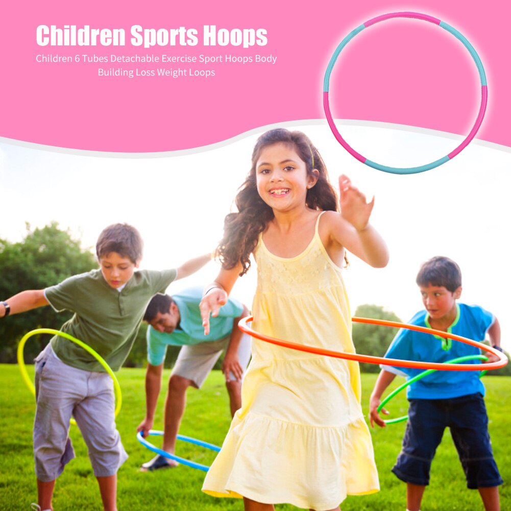 6 Tubes 750mm Massage Fitness Loops Ring Kids Children Detachable Sports Circle for Easy Safety Exercise Accessory