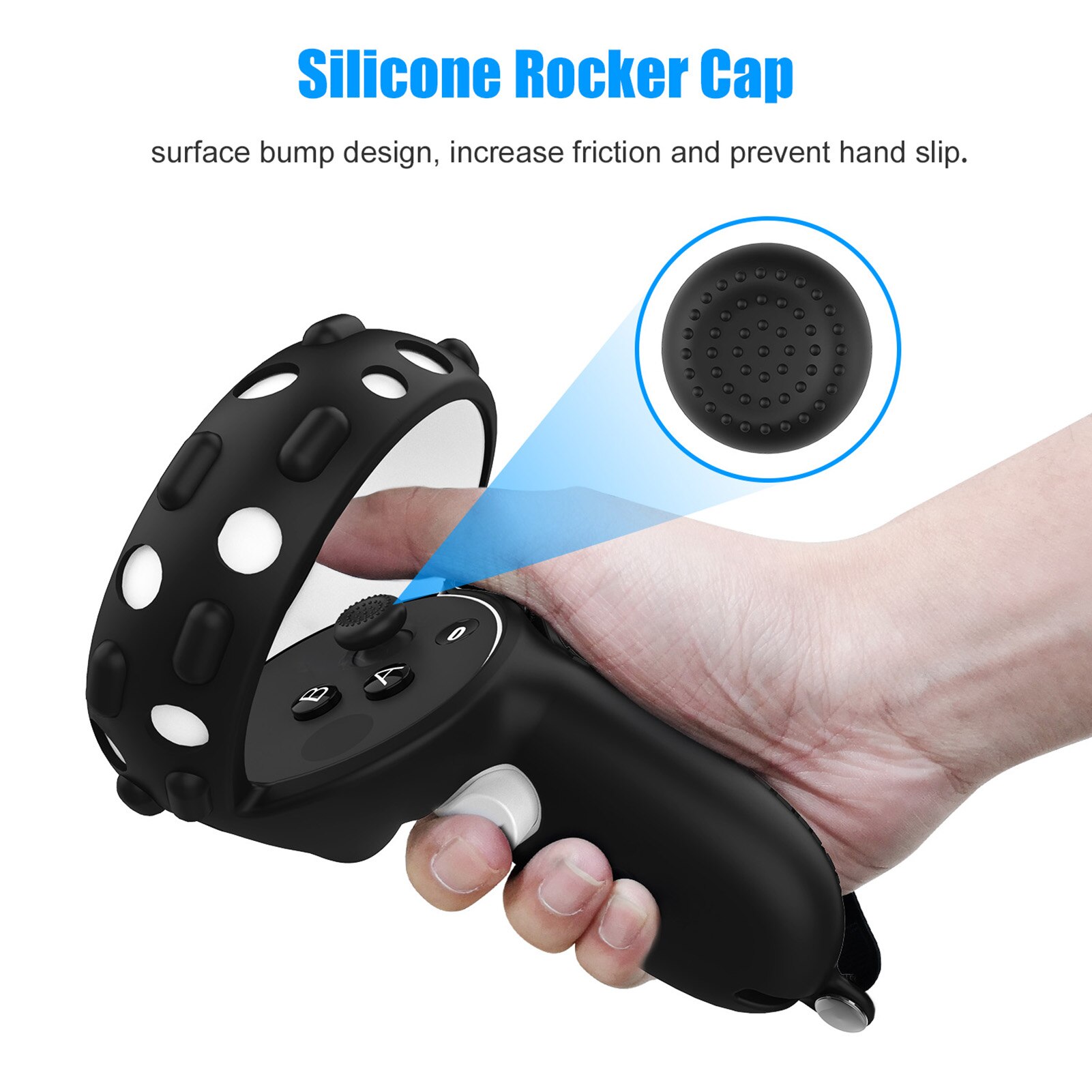 Black VR Silicone Protective Cover Anti Perspiration And Anti Falling Touch Controller Grip Cover Protector For Oculus Quest 2