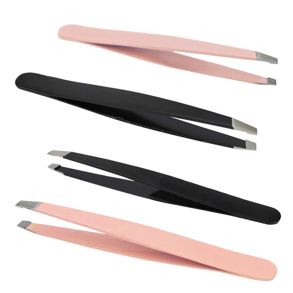 2 Stuks Zwart Roze Wenkbrauw Pincet Gezicht Haar Remover Wenkbrauw Trimmer Wimpers Extension Clip Make-Up Beauty Tools Voor Vrouwen