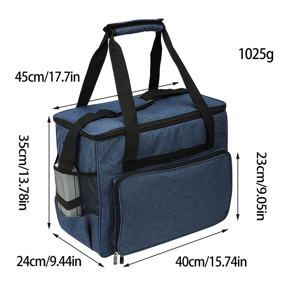 Large Sewing Machine Bag Storage Container Accessories Multi-functional Portable Travel Home Organizer Craft Knitting Tools Case: Blue