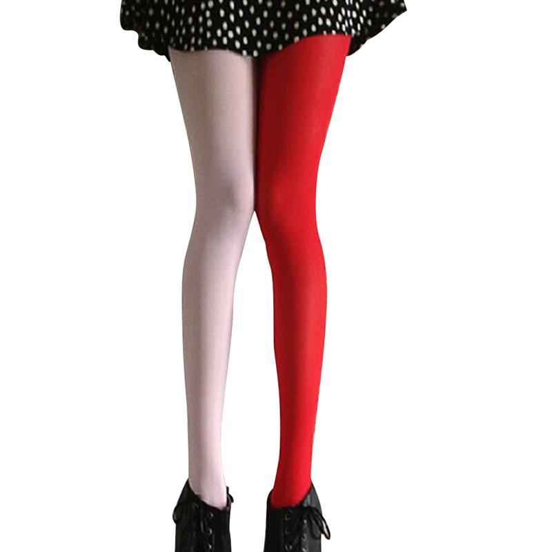 Leggings à double documents AB Splice Stores, taille libre, blanc droit, rose rouge et violet,: Violet