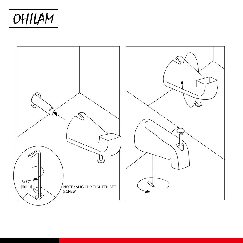 Bathroom Tub Spout With Diverter Chrome ORB House Builders Slip-on Tub Pull-up 5-Inch Diverter Spout