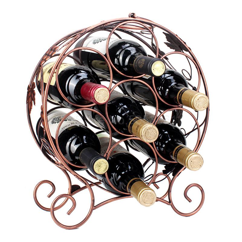 Wrought iron decoration wine rack wine cabinet household wine bottle rack red wine bottle display stand