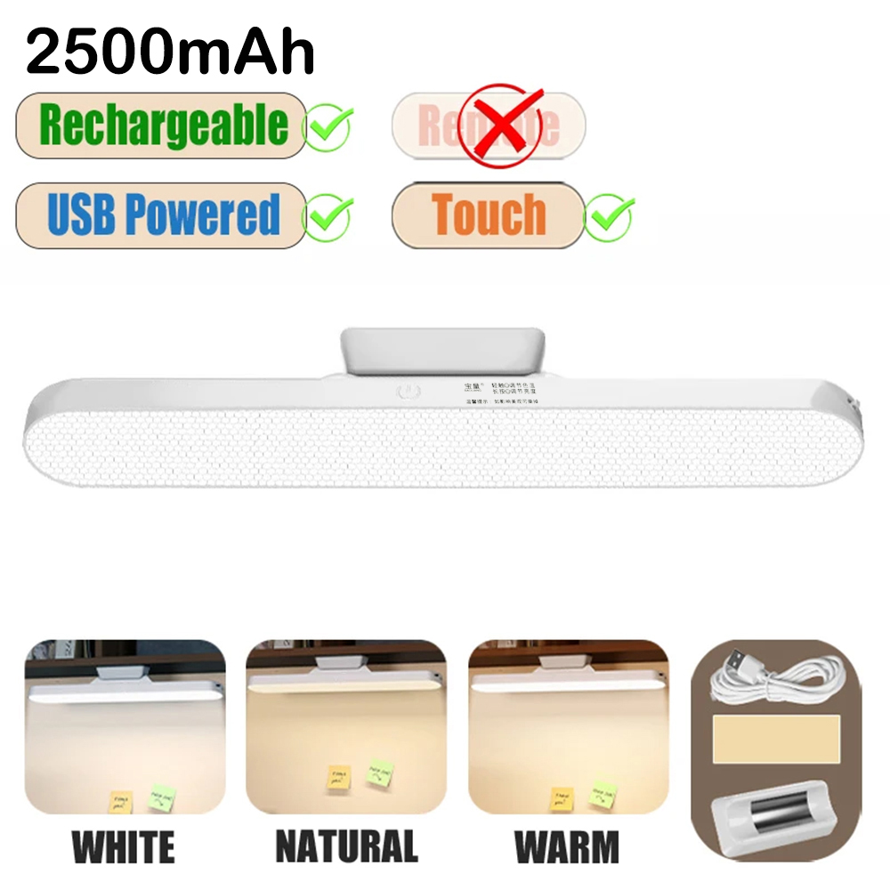 Lampada da tavolo a LED touch Lampada da scrivania magnetica Protezione per gli occhi Dimmerabile continuo per armadietto Appeso Comodino ricaricabile USB magnetico: Default Title