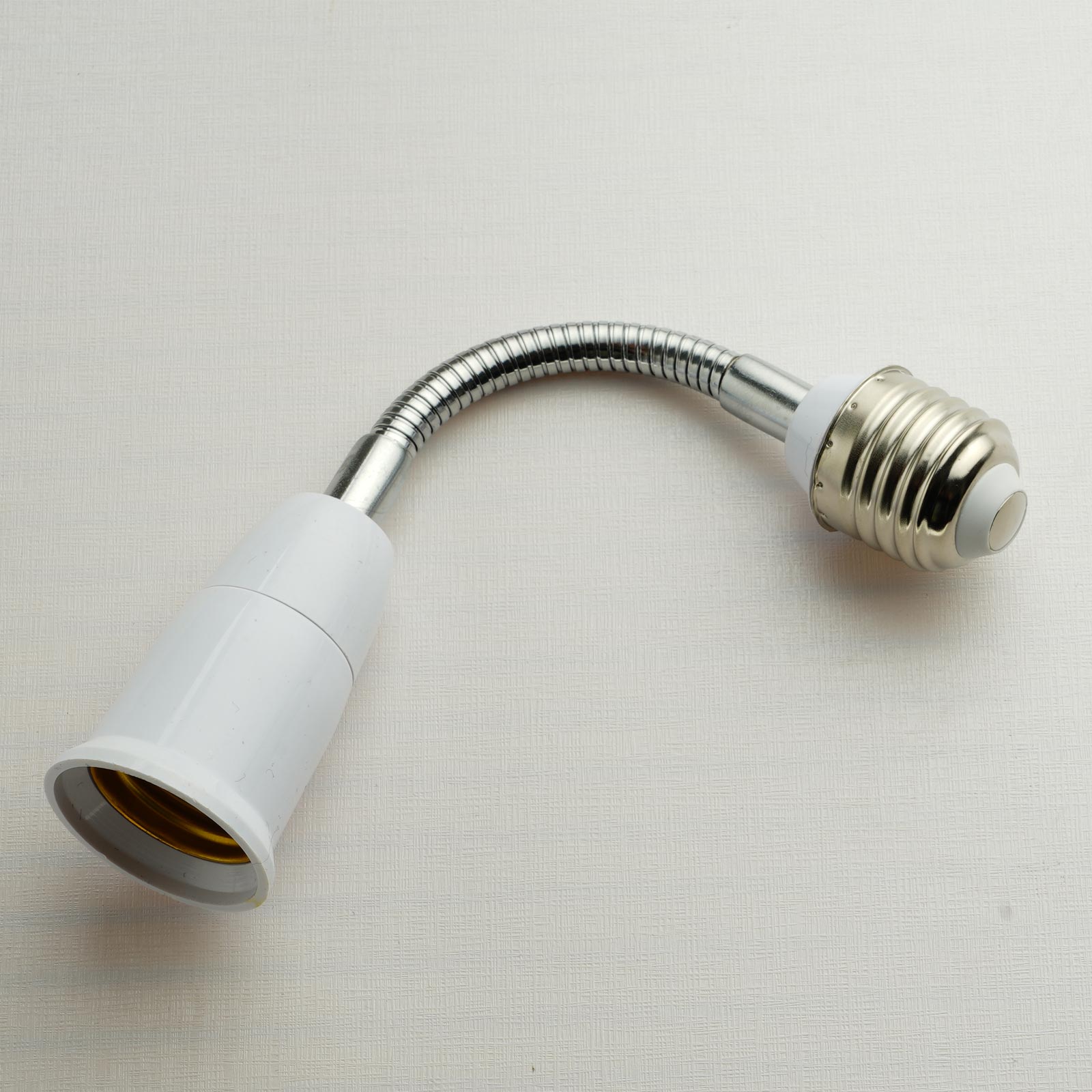 4Pcs Household Bulb Extender Light Lamp Extension Adapter Bendable PVC Screw Base Extenders Home Light Fixtures Socket Converter