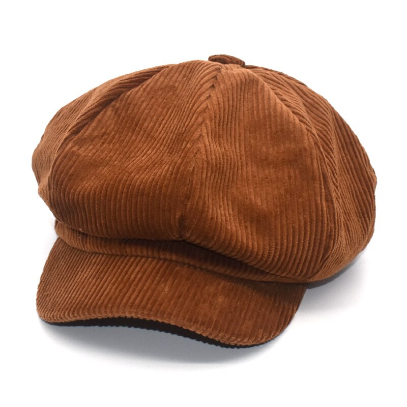 Fuodrao åttkantiga hattar dam vintage baskerhatt höst vinter manchester gorras planas casual newsboy keps  c10: Kaki