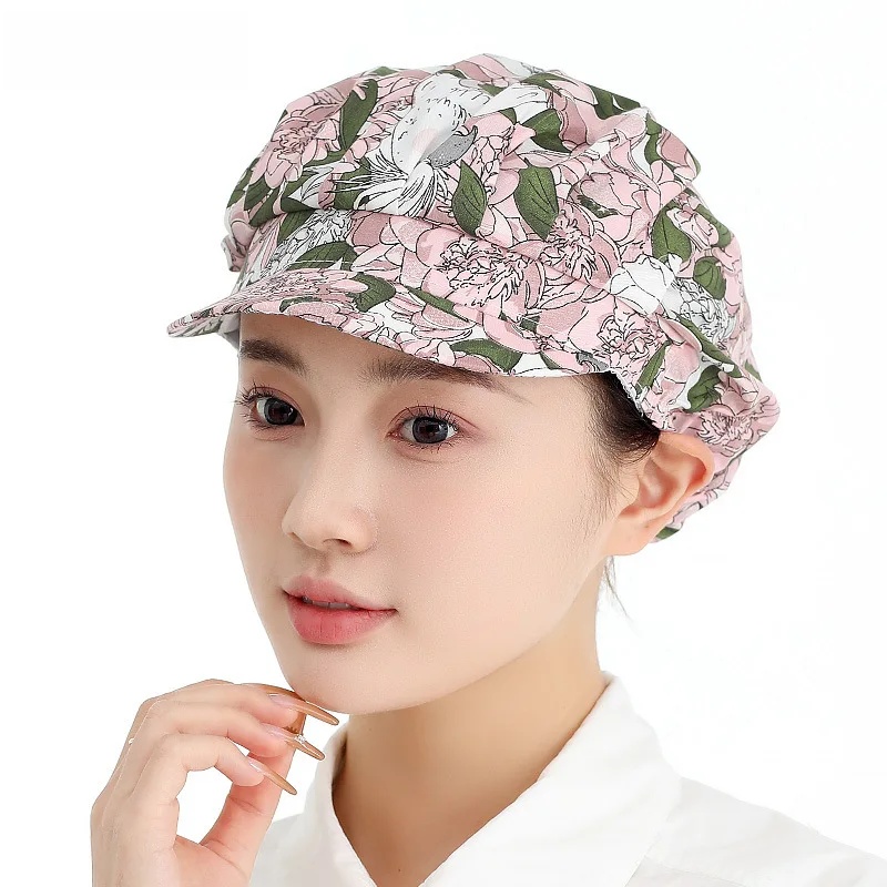 Damen-Kochmütze für sterben Küche, ölbeständig, rauchfrei, zum Kochen, kochendes Öl, spritzwassergeschützt, Heimarbeitskappe, Fabrik-Staubschutz: Grau