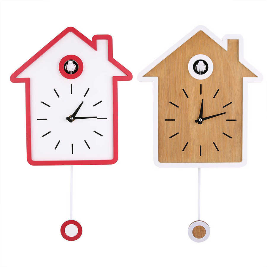 Nordic Style Simple Modern Cuckoo Clock Report Clock Swing Clock Wall Clock