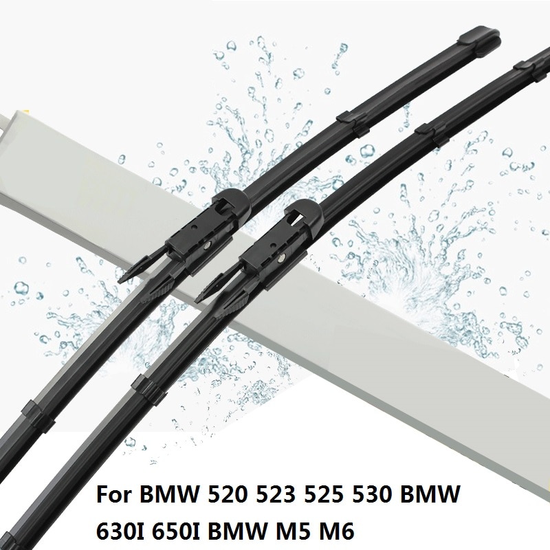 2 stuks/set Auto Ruitenwisser Blades gewijd ruitenwissers Voor BMW 520 523 525 530 BMW 630I 650I BMW M5 M6 interface 4