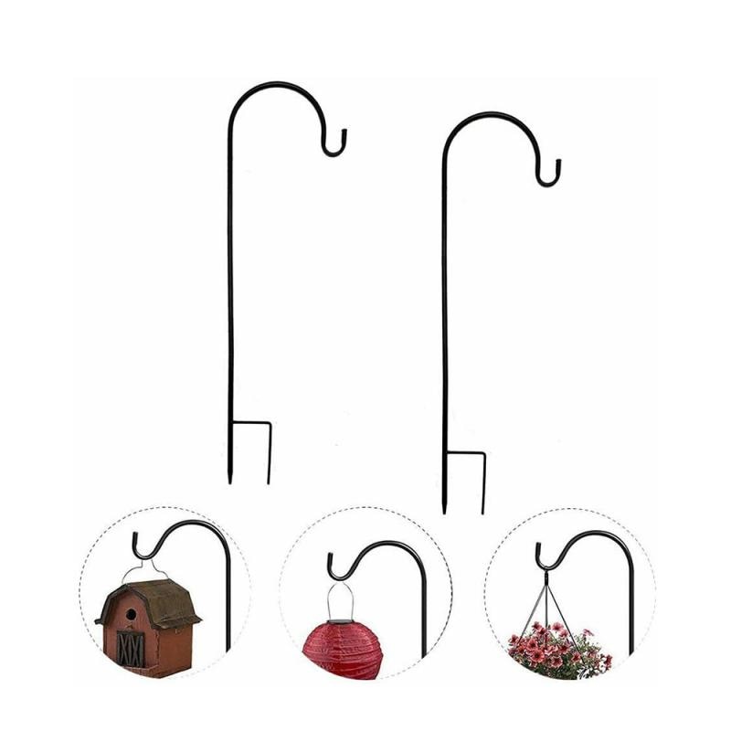 Crochet de berger en fer forgé, 1 pièce, pour panier de fleurs et plantes d&#39;extérieur, décoration de jardin