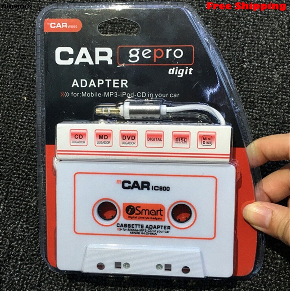 Mosunx 3.5mm AUX Car Audio Cassette Zenders voor MP3 voor IPod voor iPhone Android Smartphone