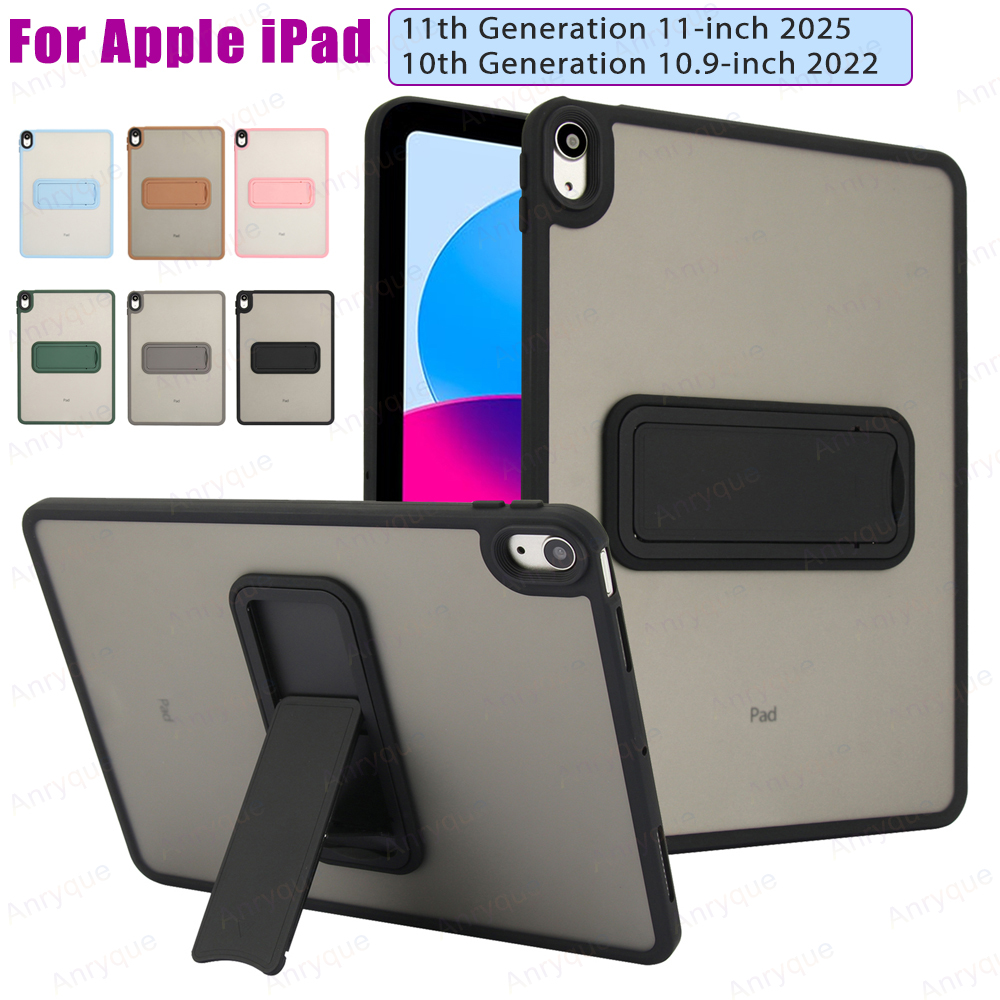 Caso de suporte para ipad 11a geração 11 Polegada 2025/10a geração 10.9 ''2022 acrílico fosco capa dura funda com suporte