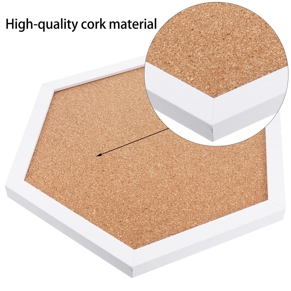Multi-functional Cork Memo Board Hexagon Photo Board Home Message Board