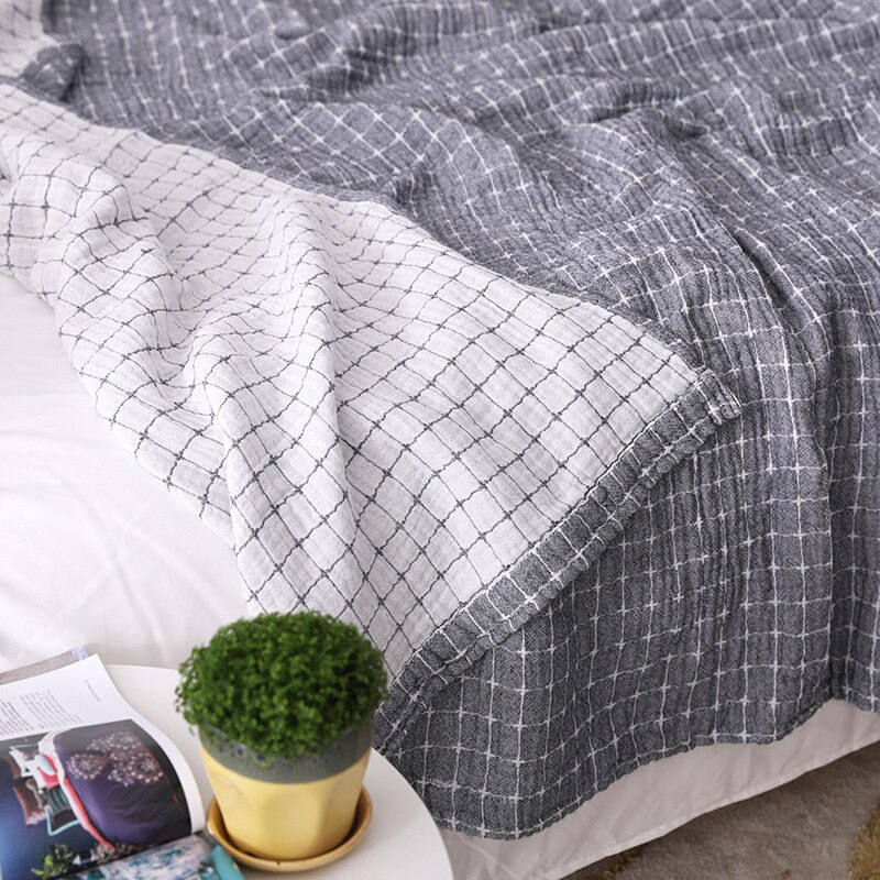 Baumwolle Plaid Decke für Bett Dünne Sommer Quilt Herbst Bett Blatt Gaze Bettdecke Bettdecke für Doppel Bett Sofa Werfen decken