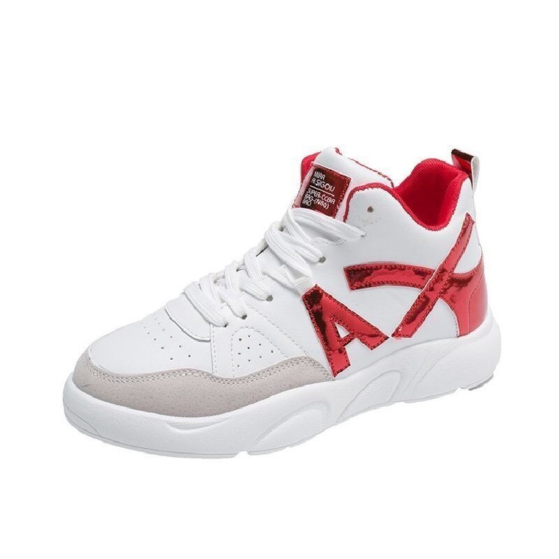 Stijl dames wandelschoenen fleece geïsoleerde witte hardloopschoenen dames sneakers hoge top warme damesschoenen