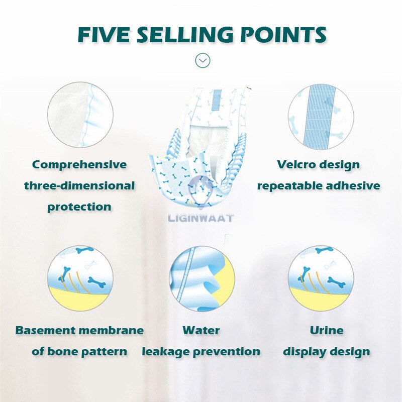 Hond Luiers Mannelijke Hond Zachte Wegwerp Hond Luiers Vrouwelijke Hond Super Absorptie Lekvrij Fysiologische Broek