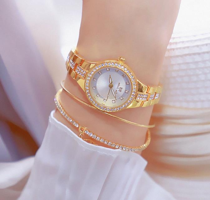 Luxe Vrouwen Rose Goud Horloge Mode Dames Quartz Diamond Horloge Elegante Vrouwelijke Horloges Reloj Mujer 2022 Vrouwelijke Klok: G