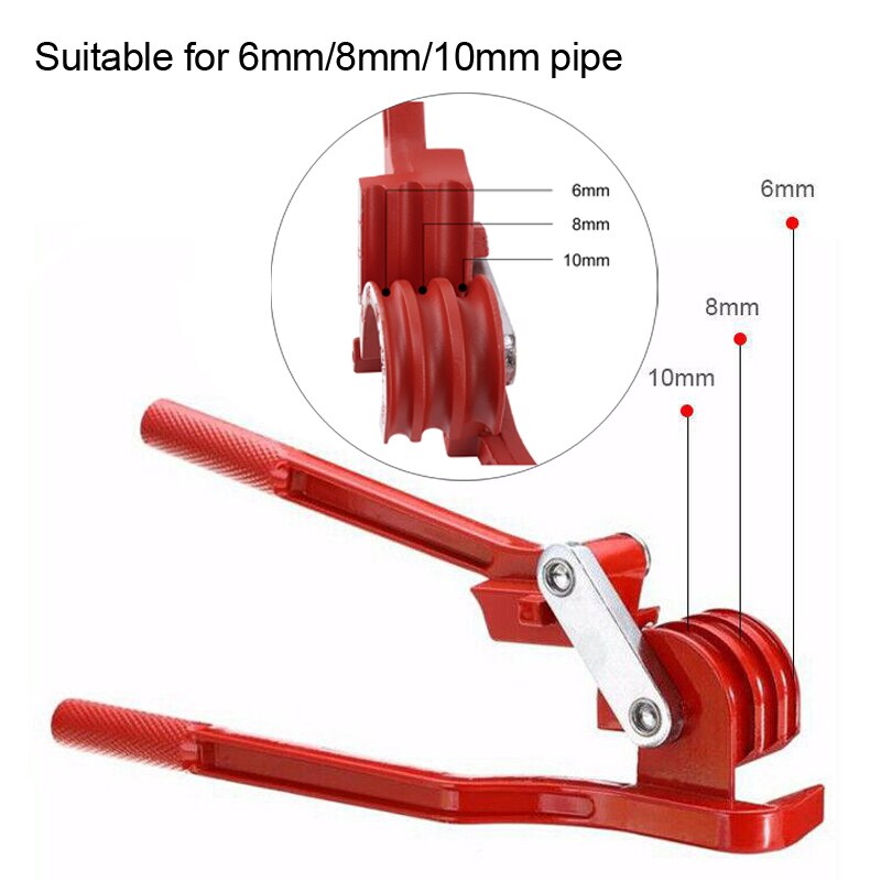 3 in 1 Copper Pipe Bender Hand Tool Bending Machine Manual Tube Bender for Brake Tubes 6mm 8mm 10mm 90/180 Degree Curving Pliers