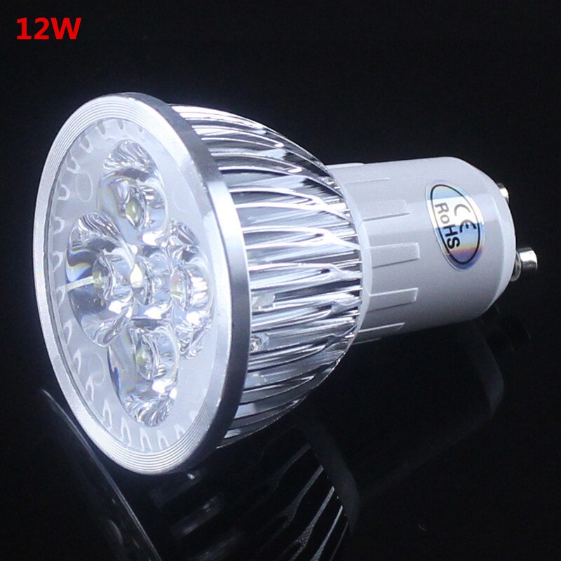 Led-spotlight  gu10 högeffekts led-lampa 9w 12w 15w varmvit/kall vit 85-265v ultraljus  gu 10 led-lampa