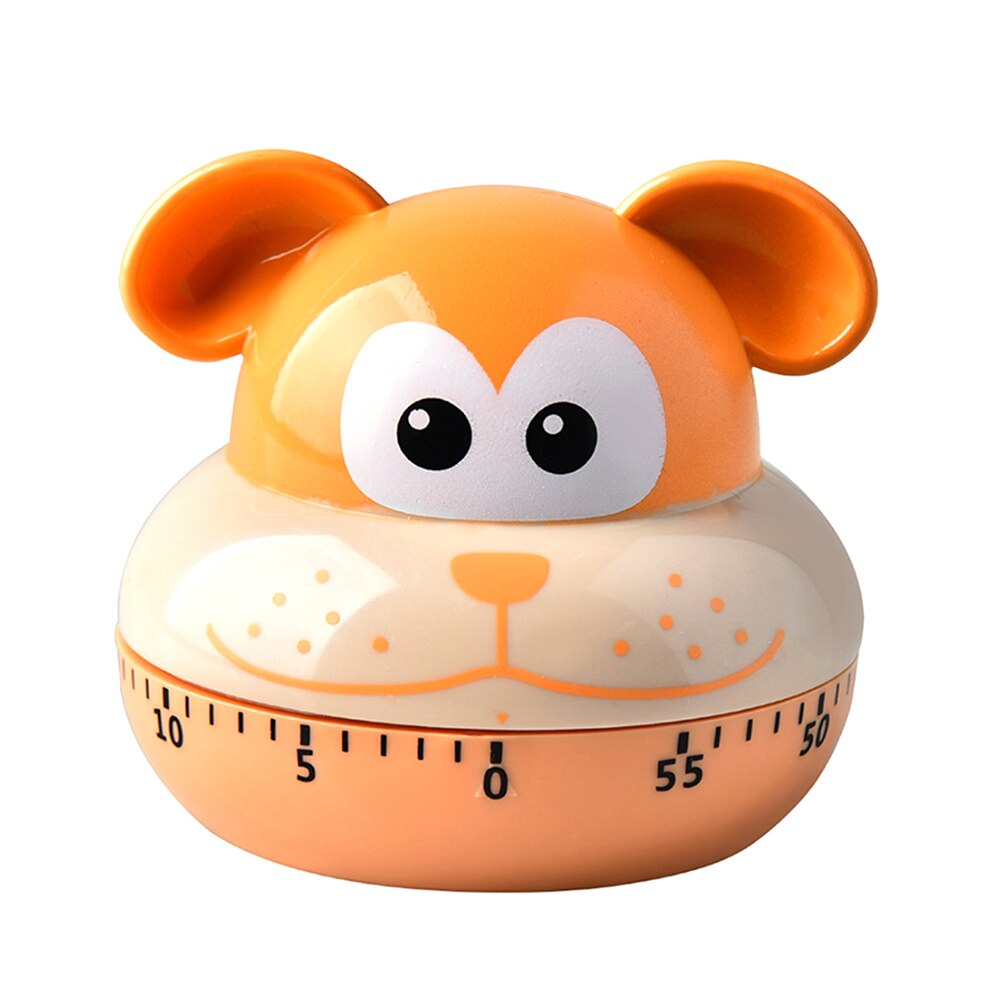 60 Minutes Kitchen Timer Fruit Shaped Plastic Mechanical Kitchen Timer Reminder Kitchen Countdown Clock Timepiece Kitchenware: puppy