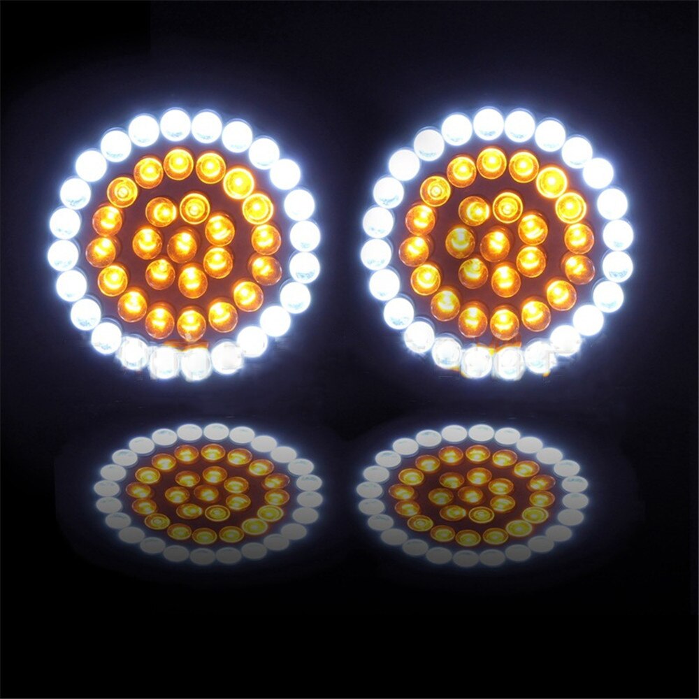 Clignotants de motos, feu rouge, pour Harley Sportster XL 1156 1157 Dyna FXDF Fat Bob Softail, LED, 1200 883: White Yellow 1157