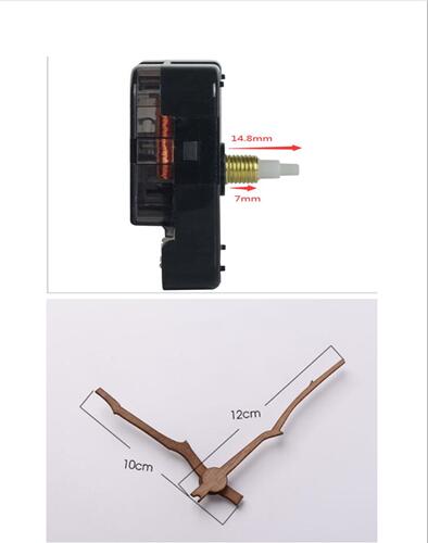 Quartz ur bevægelse mekanisme med krog diy reparation dele dele + træ visere: C