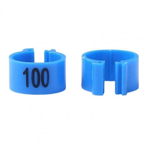 100Pcs Bird Been Band Milieuvriendelijke Eenvoudige Toepassing Plastic Gevogelte Identificatie Band Voor Pluimvee Voor Huisdier Product Vogel Accessoire: Black