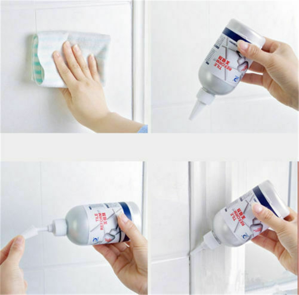 Tile Paste Adhesive Tube 280ml Grout Pen Restore the Look of Tile Grout Lines PAK55