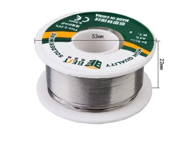 Fil d'étain à souder BEST0.3mm- 1.0mm 100g 60/40 fil d'étain fil d'étain fonte noyau de colophane meilleur 0.3mm-1.0 fil de soudure à souder rouleau