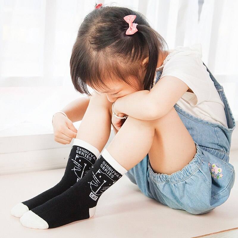 Children's Cotton Cartoon Socks - 1-12 Years - Spring/Autumn Wear - Unisex