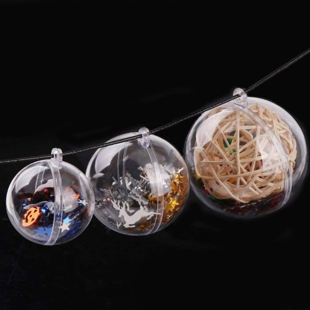 12 stuks kerstballen, hangende ballen ter decoratie (transparant)