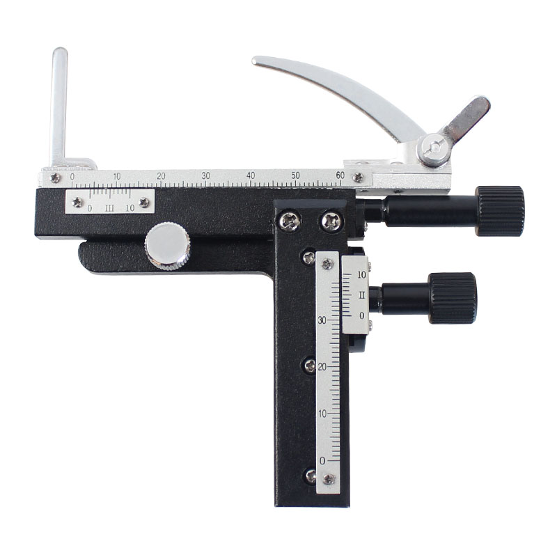 Attachable Mechanical Stage X-Y Movable Stage with 0-60mm Scale Ruler Biological Microscope Metal Moving Ruler