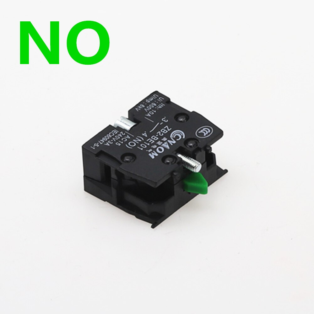1Pcs 22mm Momentary Push Button Switch NO/NC 10A/415V XB2-BA31 XB2-BA42 Flat-headed button switch: NO