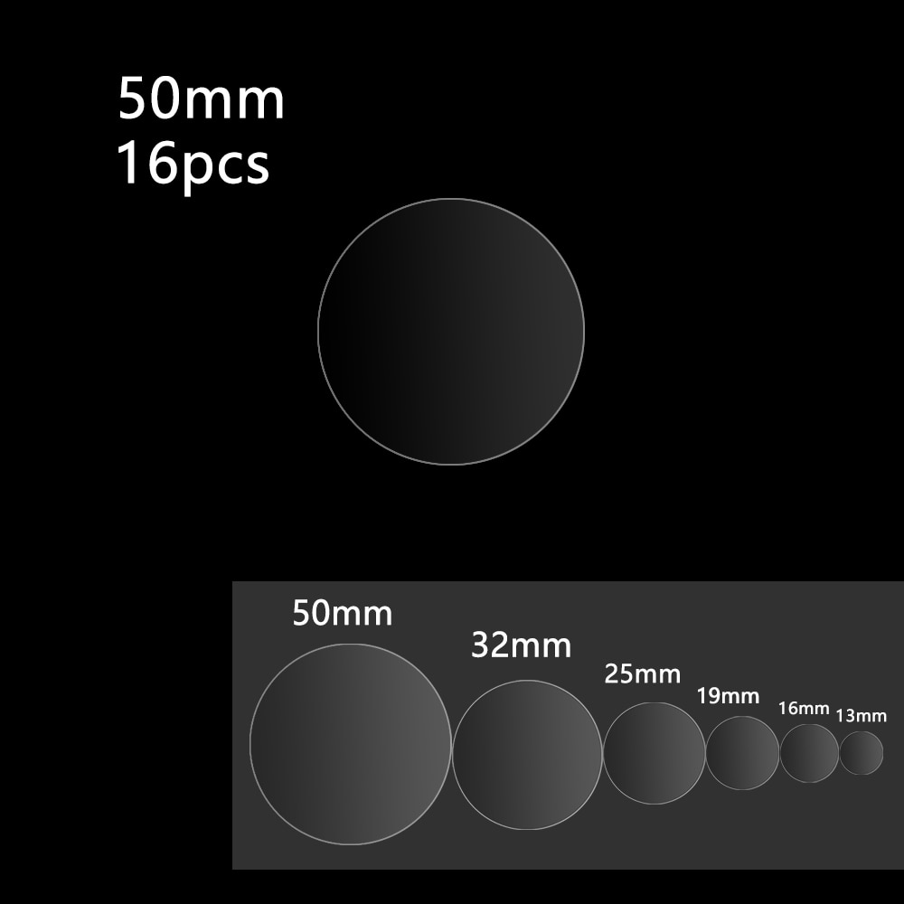 1 Sheet Transparent Gloss Round Dot Sticker DIY Baking Package Self Adhesive Clear Label File Wafer Sealing Tag: 50mm-16pcs