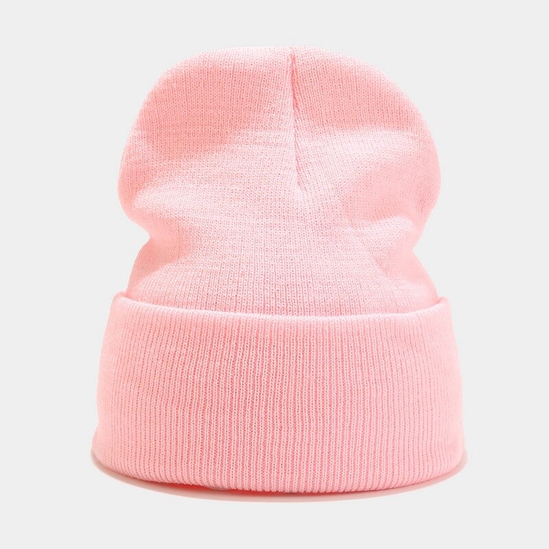 Winter Hats For Women Men Skullies Beanies Knitted Solid Cool Hat Girls Autumn Female Beanie Warm Bonnet Casual Cap: pink
