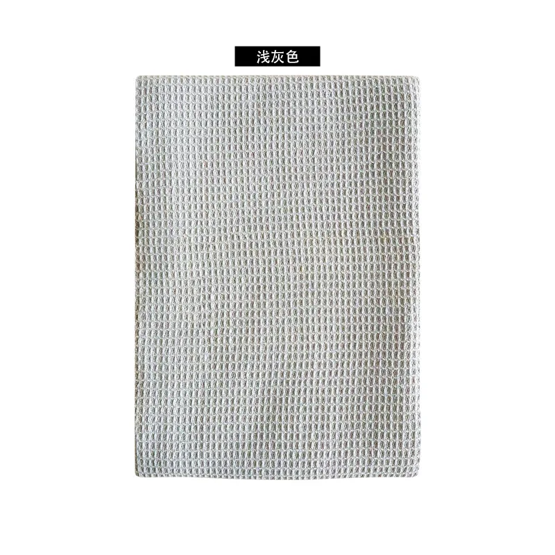 1/4PCS Cotton Waffle Weave Napkins, Absorbent Teatowel Dinner Table Reusable Towel,Kitchen Household Durable Cloth,17x25Inch: M / Light Grey