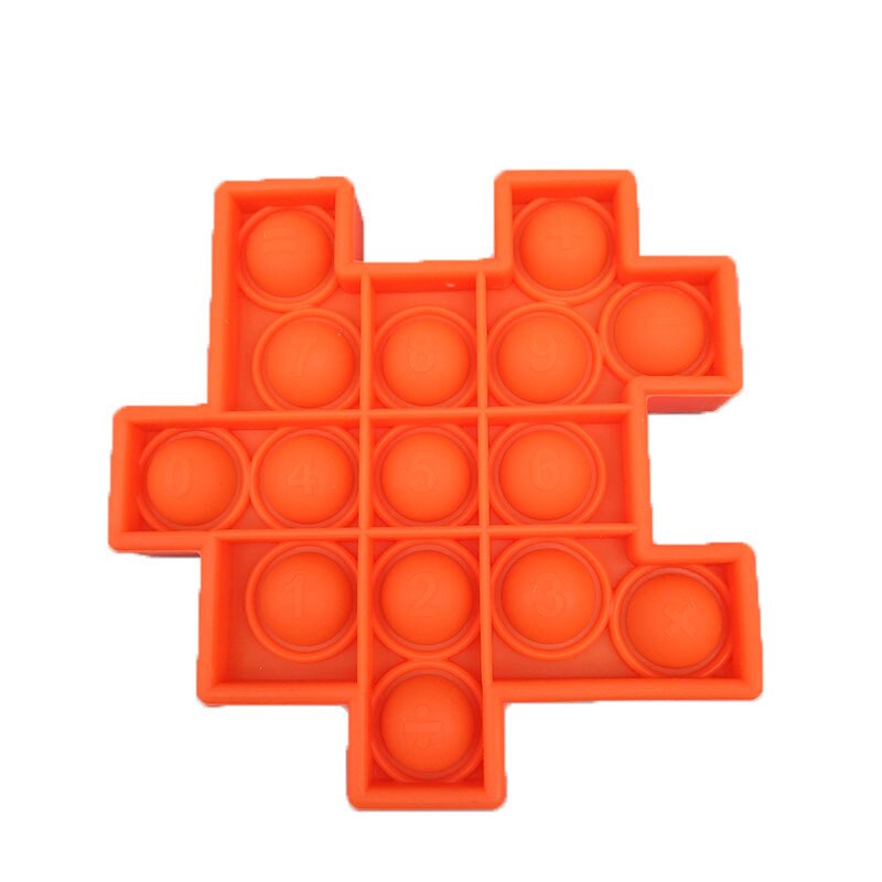 Cube Toy Silicone Press Ball DIY Combination Box Children's Decompression Adult Desktop Office Decompression Toys: Orange