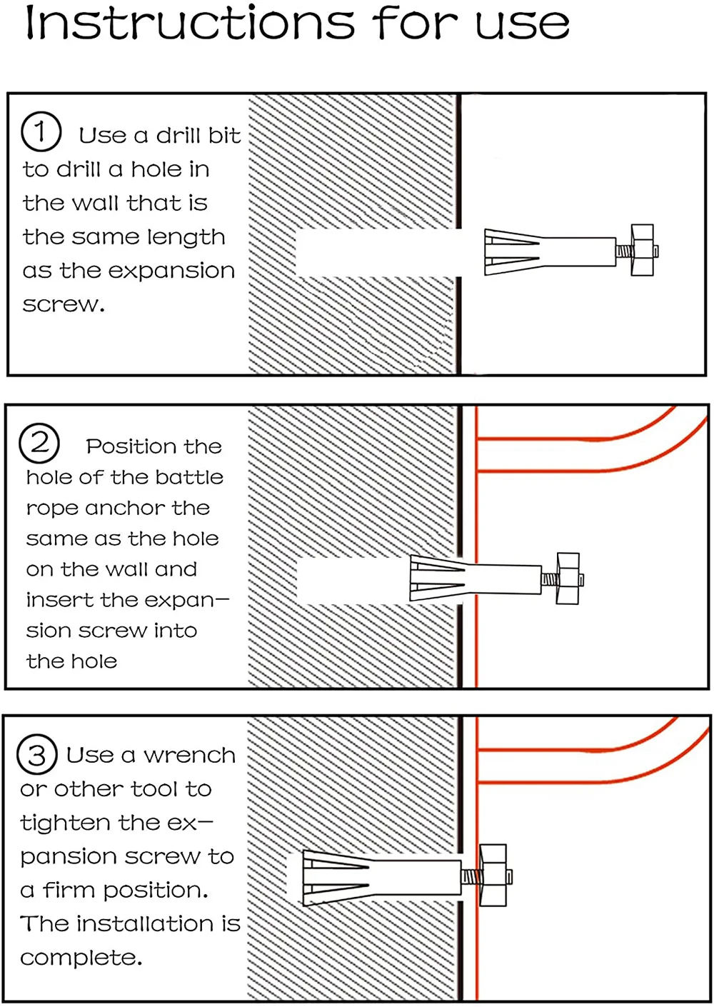Battle Rope Anker Stake Kit Wandmontagebeugel Roestvrij staal voor krachttraining Gym Hangmat Ophangriemen Yoga Schommels