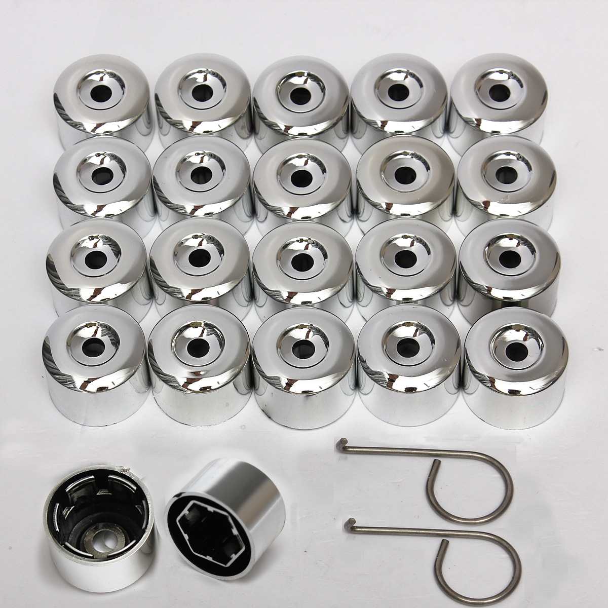 20 stks/set 17 MM ALLOY WHEEL UITZIENDE MOER LUG BOUTEN COVERS CAPS VOOR VW/GOLF/PASSAT/POLO