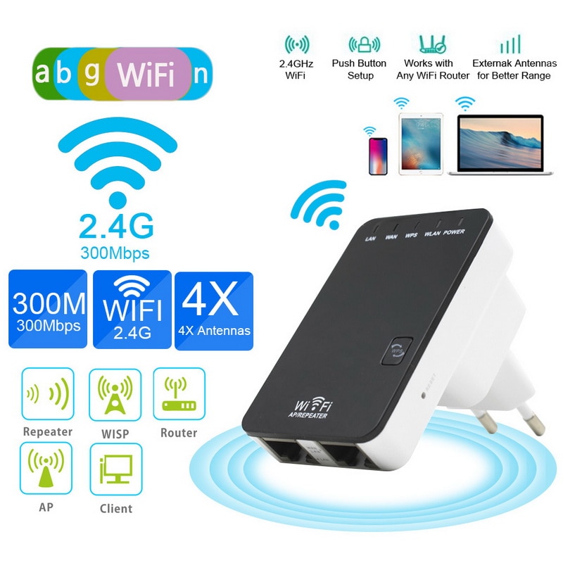 300 Mbps WiFi With Internet Signal Repeater Wireless AP Repeater Amplifier Home Network Supplies