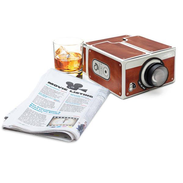 Metermall diy 3d projektor papp mini smarttelefon projektor lys nyhet justerbar mobiltelefon projektor bærbar kino