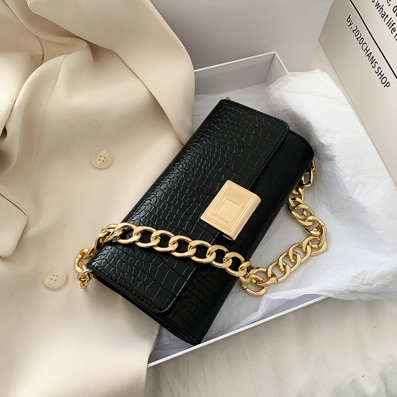 Vintage Bags For Women Crocodile pattern Shoulder Purse Luxury Handbags Women Bags Female Bags Purse