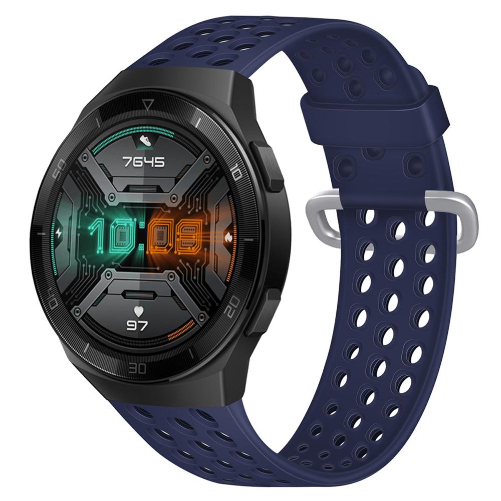 5 Kleuren Vervanging Siliconen Band Horloge Mannen En Vrouwen Horloge Bandjes Voor Huawei Horloge Gt Serie 22Mmsmart Horloge Polsbandje: Blauw