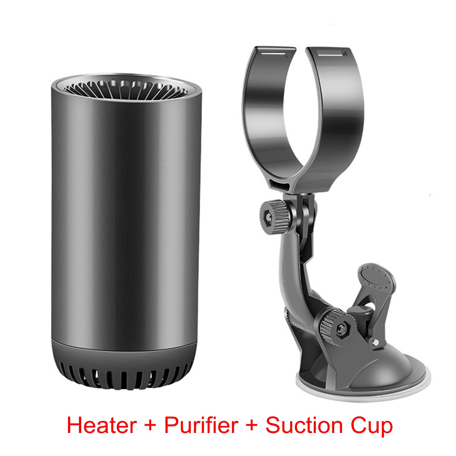 Auto Heater + Zuignap Verwarming Koelventilator Multifunctionele Mini Draagbare Voorruit Defogging Ontdooier Auto Elektrische Kachel: C